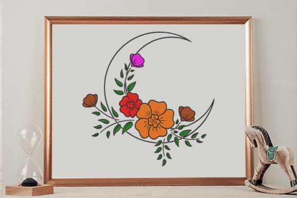 Moon Flower Boho: A Thoughtful Embroidery Choice for Meaningful Gifts