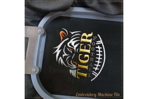 Tiger Football Embroidery Design - Mascot